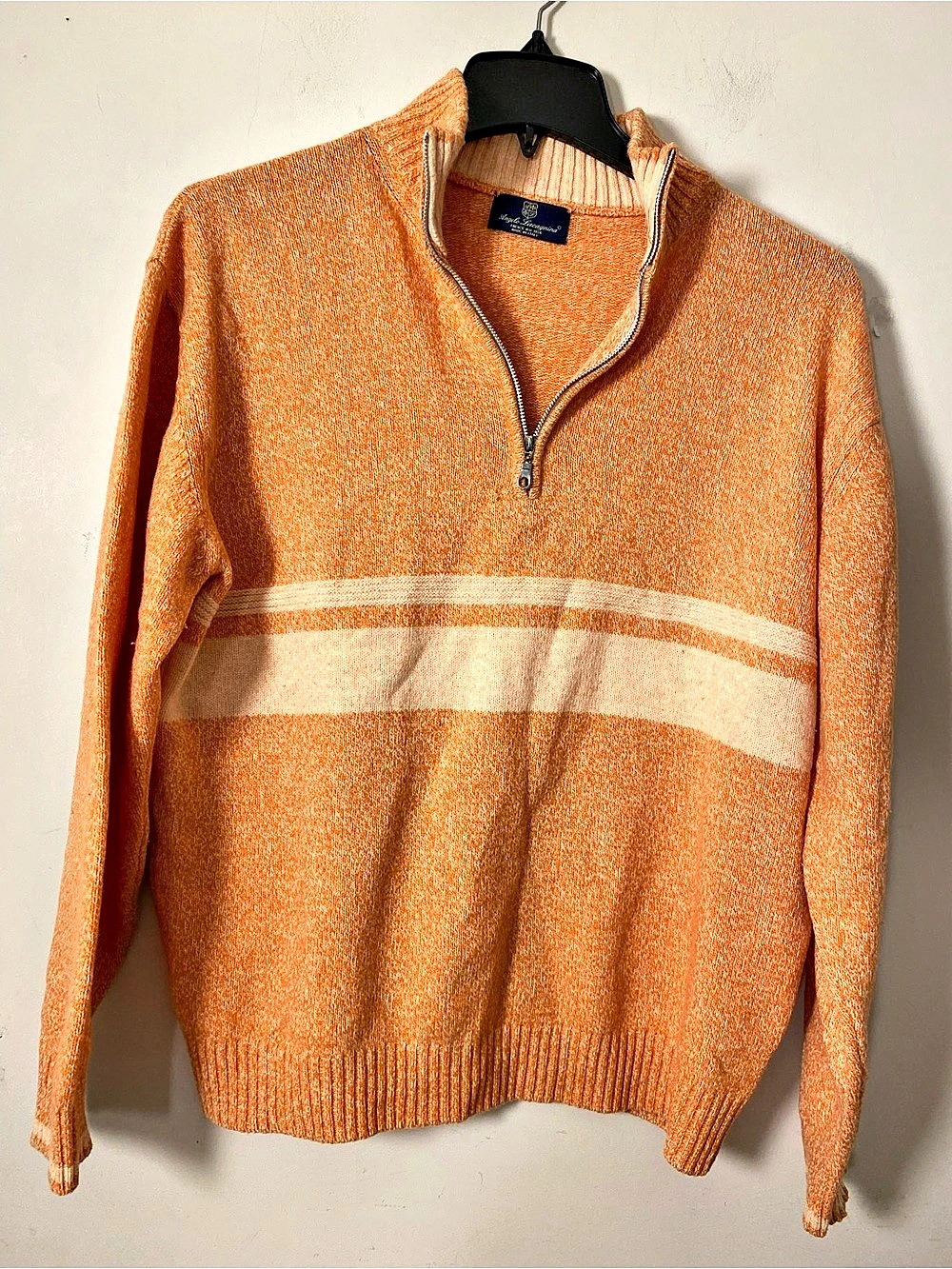 Angelo Lacagnina Wool Cashmere Silk Blend Quarter-Zip Sweater Made in Italy 🇮🇹